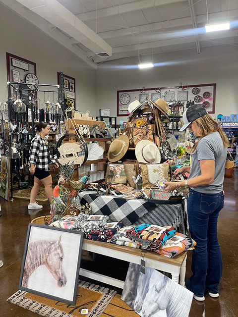 A decor and accessory display in the Co-op.